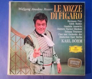 D831 Mozart Le Nozze Di Figaro Prey Mathis Dob Bohm 4 Lp Dgg 139276 Stereo