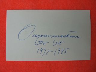 Scott Matheson Governor Utah Autograph Signed Note Card