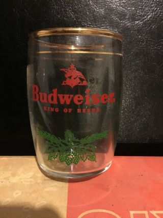Budweiser Vintage Crested Barrel Tumbler Set Of 6