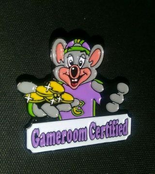 Chuck E Cheese Pizza Restaurant Gameroom Certified Collectible Staff Pin