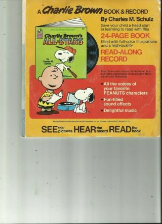 Charlie Brown Read along 45 records All - Stars and Short Summer 1978 5