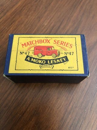 Matchbox A Moko Lesney No.  47 Empty Box Only