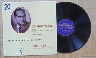 O240 33cx 1194 David Oistrakh Beethoven Violin Concerto Ehrling Columbia