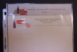 2 Vintage Coca Cola Stationary 8.  5 " X 11 " Sheets