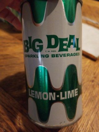 Vintage Big Deal Soda Can Lemon Lime Alfred M.  Lewis Inc