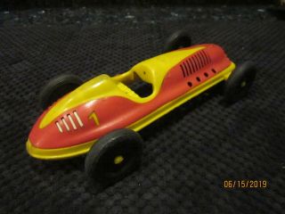 VINTAGE PROCESSED PLASTIC INDY RACE CAR CIRA 50 ' S? 60 ' s NO MARKINGS,  COOL 1/20 A 7