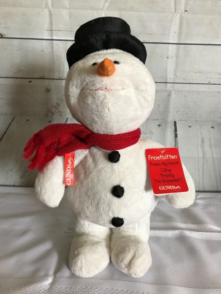 Nwt Gund Fun Frostbitten Animated Singing Frosty The Snowman 16 " Plush Christmas