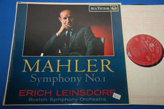 Leinsdorf Mahler Symphony No.  1 Uk Ed1 Rca Victor Stereo Sb - 6526 (lsc - 2642) Nm