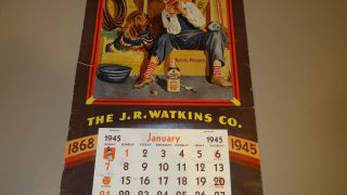 Vintage 1945 Advertising Calendar Watkins Liniment Fred Houston Lancaster Pa 4