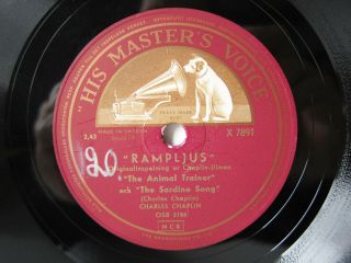 78rpm Charlie Chaplin Singing His Only Vocal 78 Record