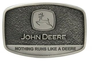 John Deere Nothing Runs Like A Deere Fine Pewter Belt Buckle Lp14141