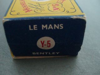 MATCHBOX YESTERYEAR Y - 5 LE MANS BENTLEY 1958 TYPE C BOX ONLY LESNEY 5