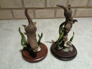 Set Of 2 Country Artists Fine Figures River Otter Sea Otter Statue Set