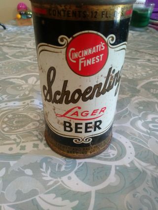 Flat Top Schoenling Lager Beer Can