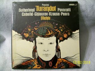 Puccini Turandot Mehta Record Sutherland Pavarotti Caballe Ghiaurov 1973
