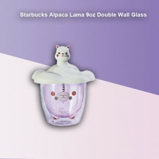 Starbucks Glass Cup 2019 China Summer Alpaca Lama 9oz Double Wall Bottle Cup