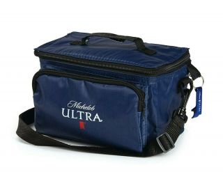 Michelob Ultra 6 Can Lunchbox Cooler W/ Koozie & Keychain Bottle Opener Rare