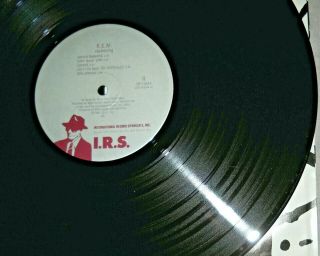 R.  E.  M.  Reckoning TRANSLUCENT VINYL LP record 1st USA Ed.  I.  R.  S.  album EX/NM rem 2