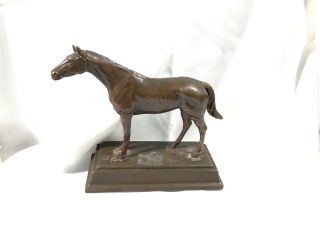 Vintage Cast Bronze Horse Statue Marked Jb Jenning Brothers See Pictures Damage
