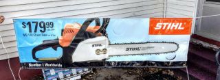 Stihl Chain Saw Dealer Large Banner Sign.  Double - Sided