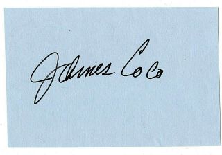 James Coco : Actor Vintage Signed Sheet