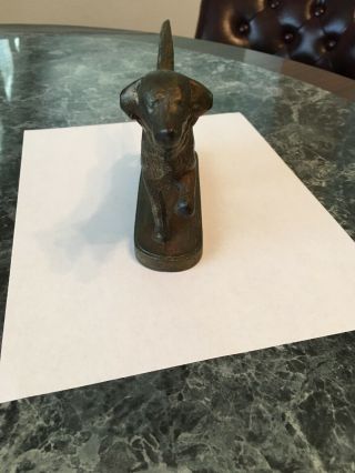 Vintage Cast Iron Hunting Dog Pointer Statue Desk Paperweight 5