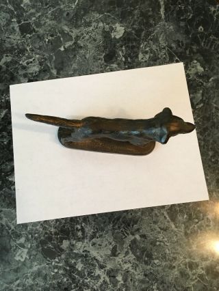 Vintage Cast Iron Hunting Dog Pointer Statue Desk Paperweight 6