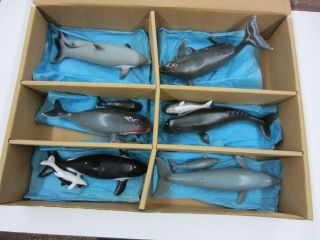 1990 Toys To Grow On 595 Whales Of The World Boxed Set 6 Whales & Calfs