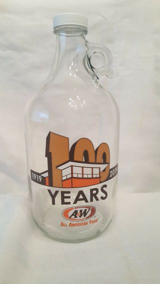 A&w Collector Jug - 2019 1/2 Gallon Glass Jug 100th Anniversary