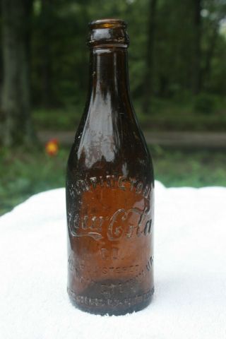 Vintage Amber Straight Side Ss Coca Cola Bottle - - Huntington West Virginia - - Wv