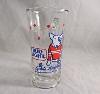 Spuds MacKenzie Glass Mug Red Sweater Party Animal Bud Light 12 Oz 2