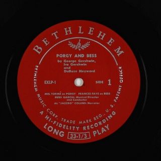Mel Torme,  et al.  - George Gershwin ' s Porgy & Bess 3xLP - Bethlehem Mono DG VG, 2