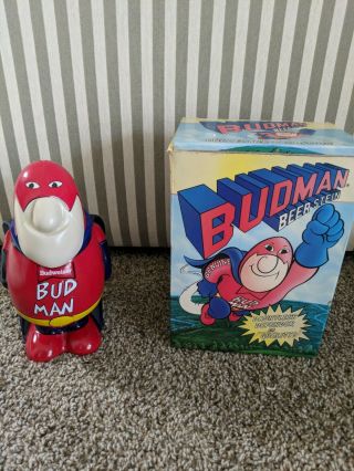 Vintage 1989 Bud Man Collectors Edition,  Beer Stein Rare