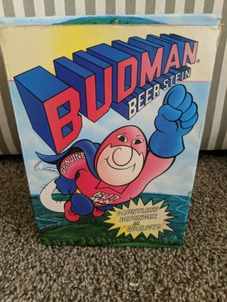 Vintage 1989 Bud Man Collectors Edition,  Beer Stein RARE 6