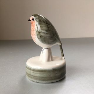 Cute Vintage Mid Century Rye Pottery Robin Bird Figurine