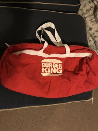 Vintage Burger King Promo Rare Duffle Bag Gym Book Employee 80’s Whopper Ironic