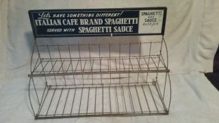 Vintage Metal Spaghetti General Store Advertising Display Rack