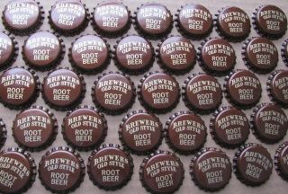 100 Brown Gold Brewers Old Style Root Beer Soda Bottle Caps Reading Pa