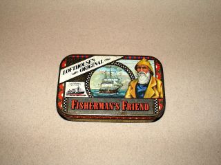 Vintage Tin Box Fisherman 