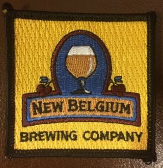 Belgium Brewing Old Logo Embroidered Patch 2.  5 " Square - Rare