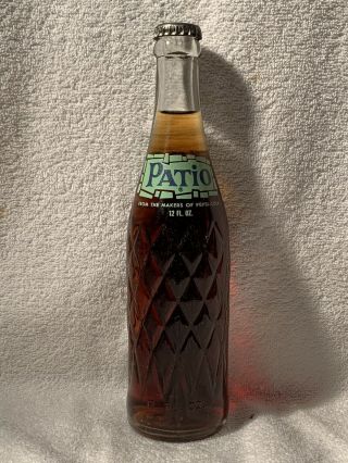 Full 12oz Patio Root Beer Acl Soda Bottle Pepsi - Cola Product