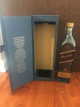 Johnnie Walker Blue Label Blended Scotch Whisky Bottle And Box Empty Bottle