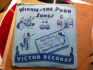 1932 Winnie The Pooh Songs 3x 7 " Children 
