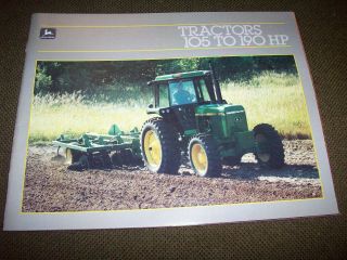 1985 John Deere 105 - 190 Hp Tractor Advertising Brochure 4050 4250 4450 4650 4850