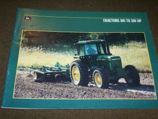 1986 John Deere 105 - 190 Hp Tractor Advertising Brochure 4050 4250 4450 4650 4850