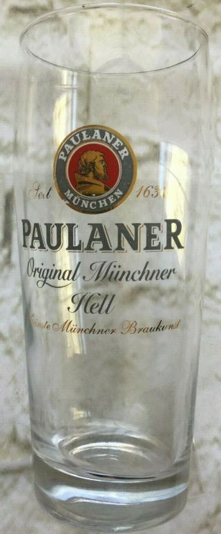 Paulaner Munchen 0.  5l Beer Glass Munich Germany Brewery
