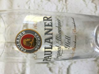 PAULANER MUNCHEN 0.  5L Beer Glass MUNICH GERMANY Brewery 5