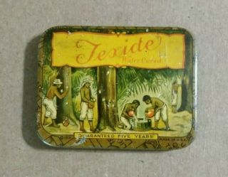 Texide Water Cured Prophylactic (condom) Tin,  1930 