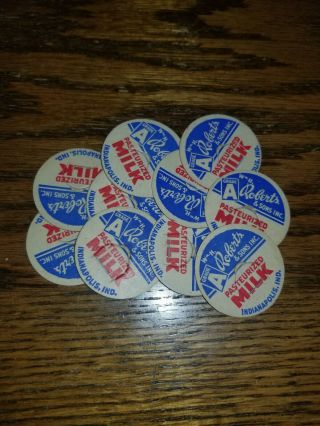 10 - Wm H Roberts & Sons Inc Indianapolis,  In Pasteurized Milk Bottle Caps