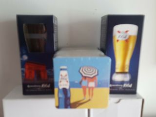 Kronenbourg 1664 T Wo Pints Glasses Beer And 20 Coasters.